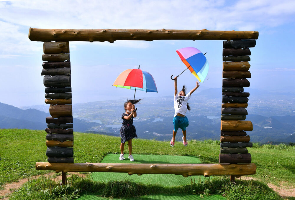 雲辺寺山頂公園にある天空のフォトフレーム