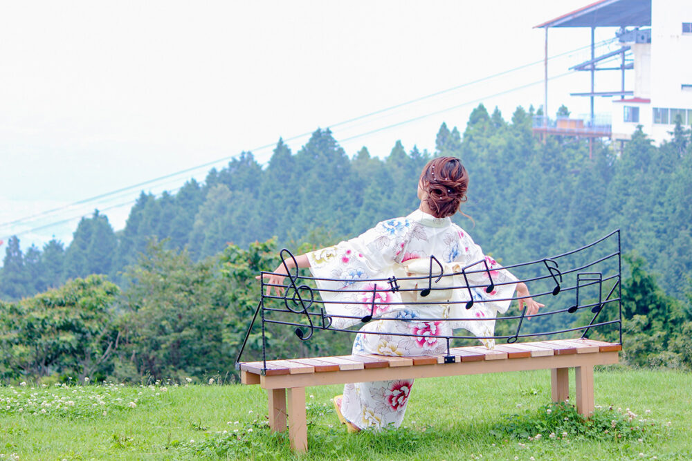 雲辺寺山頂公園にあるかわいいベンチ