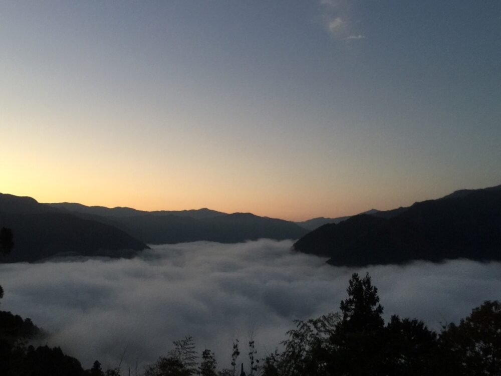 吾橋雲海展望台から眺める雲海