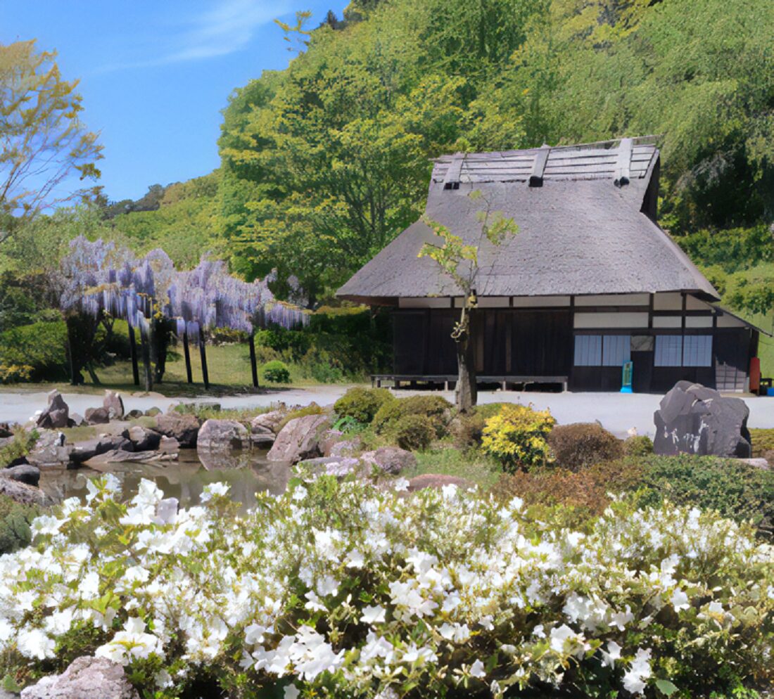 草ぶき屋根が特徴的な「農家レストラン くさぶき」