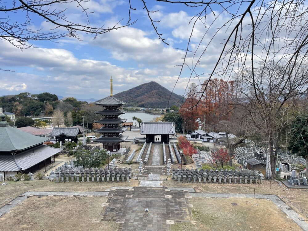 法然寺の伽藍配置の眺望