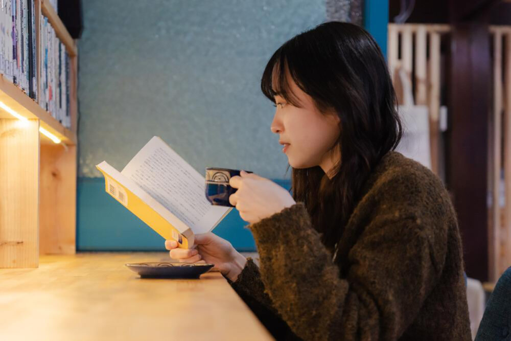 カフェを楽しみながら読書できるのもうれしい