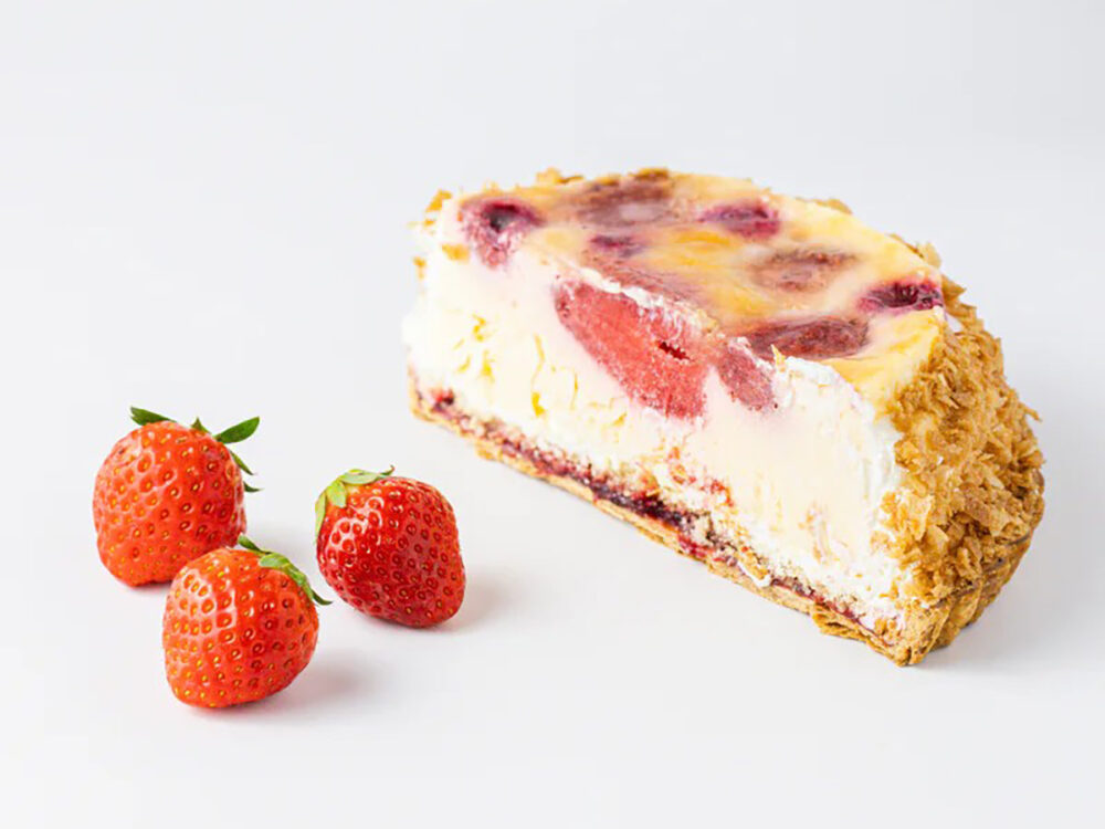 かにわしタルト店のいちごとチーズのプリンタルト