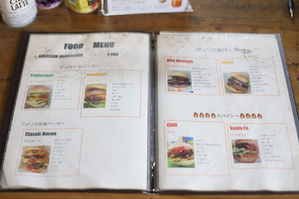 The Californian BBQ PITのメニュー表