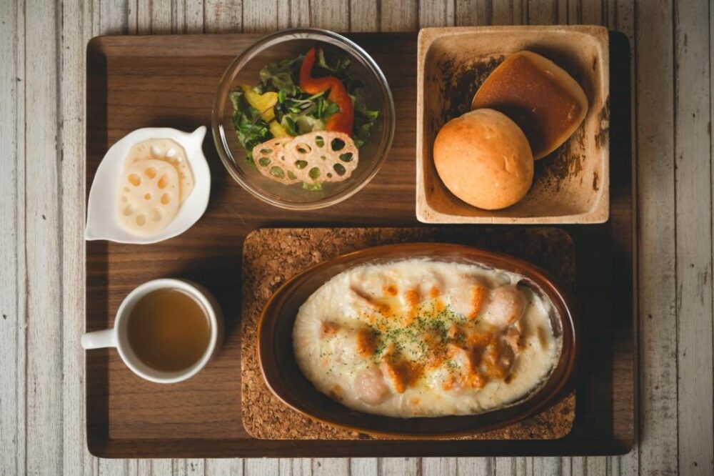 れんまるカフェ・れんこんづくしのヘルシープレート
