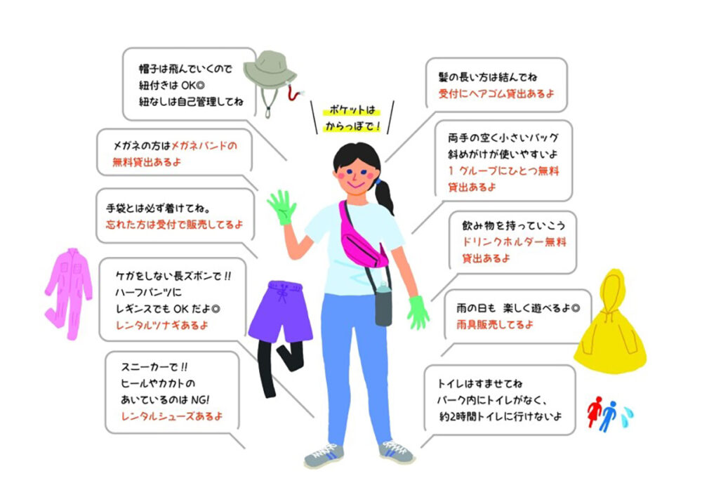 フォレストアドベンチャー・祖谷で遊ぶ時の服装