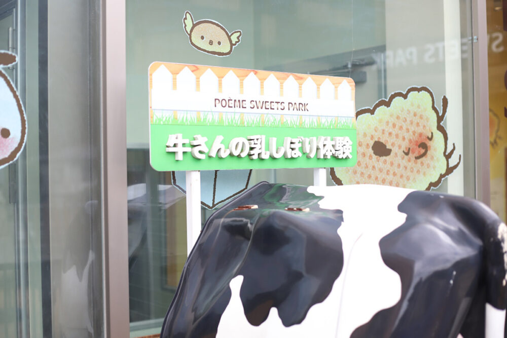 牛さんの乳しぼり体験