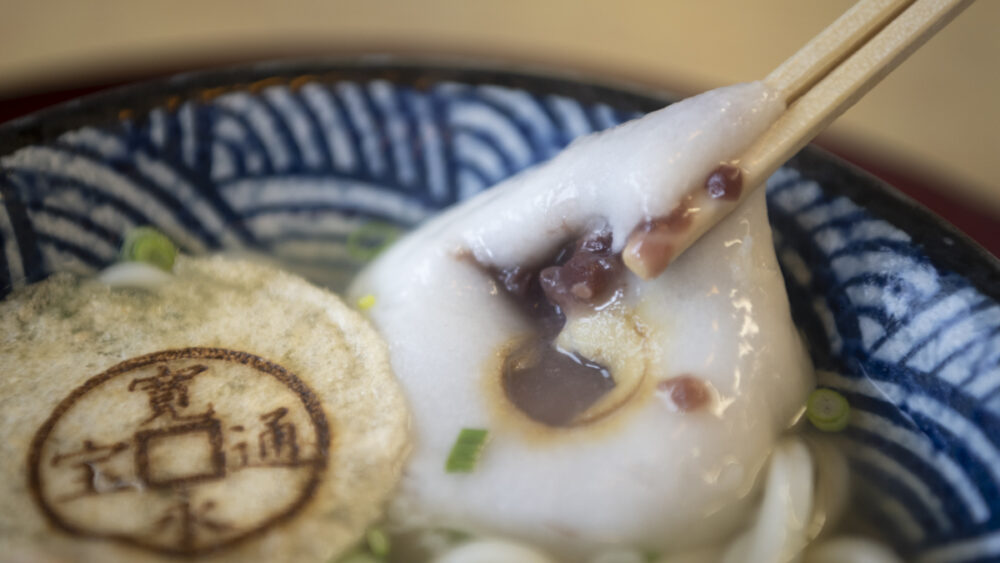 あん入りのお餅トッピング