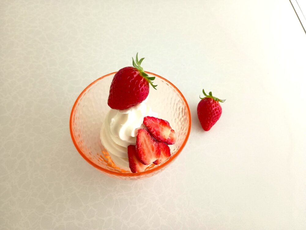 大住いちご園のパフェ用ソフトクリーム