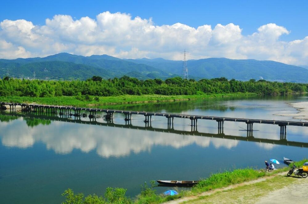 四国三郎「吉野川」に架かる川島潜水橋