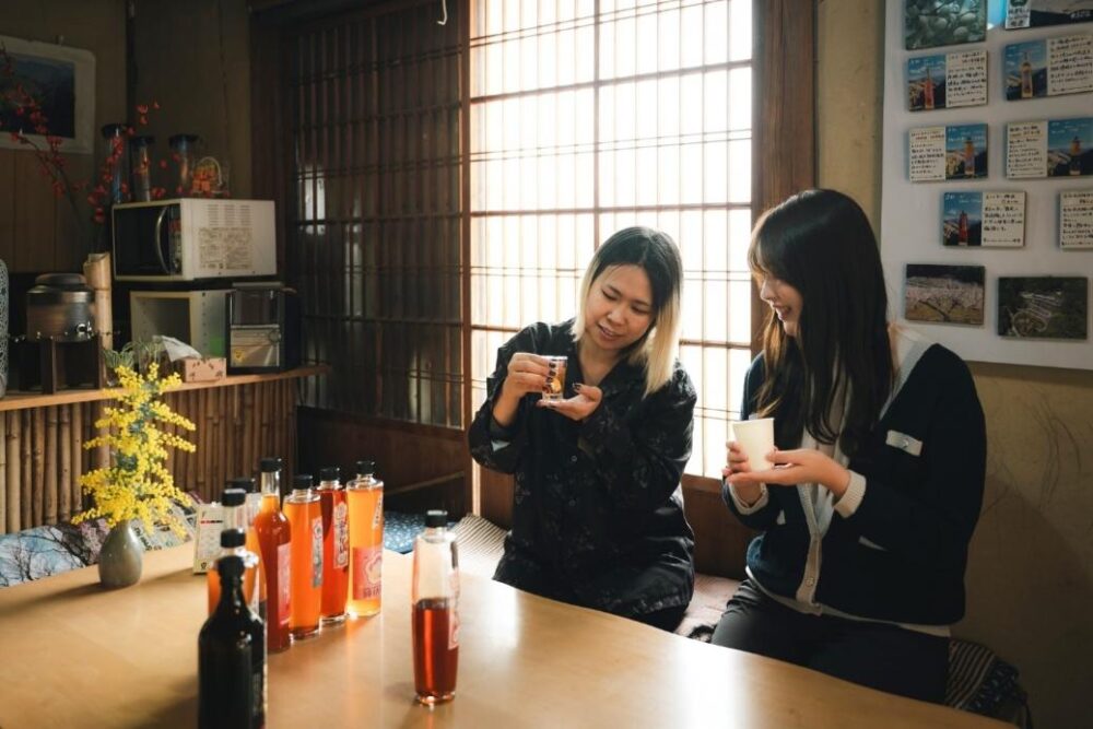 大畠酒造で梅酒を試飲