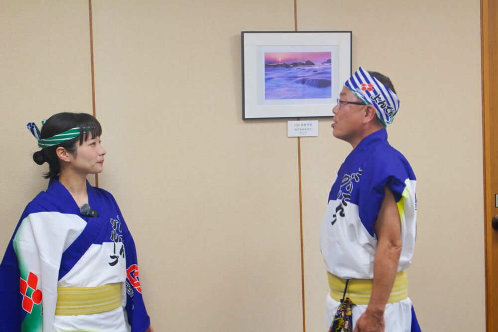 四国電力の宮本社長と話す藤間さん①