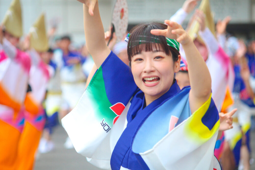 阿波おどりのリハーサルをする藤間さん①