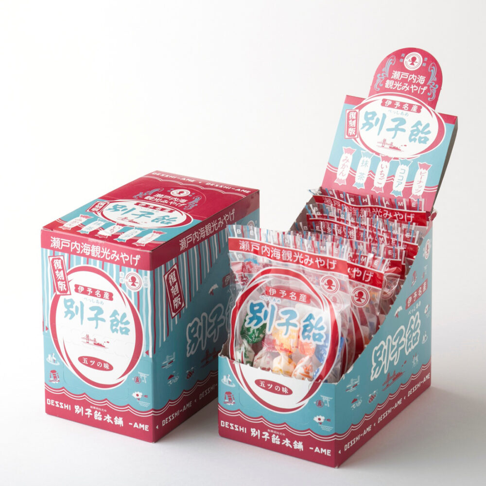 レトロなパッケージの別子飴