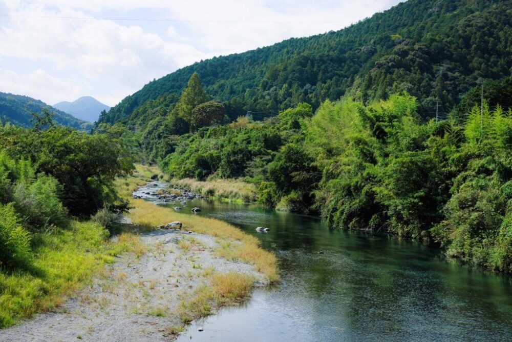 神山町を流れる鮎喰川