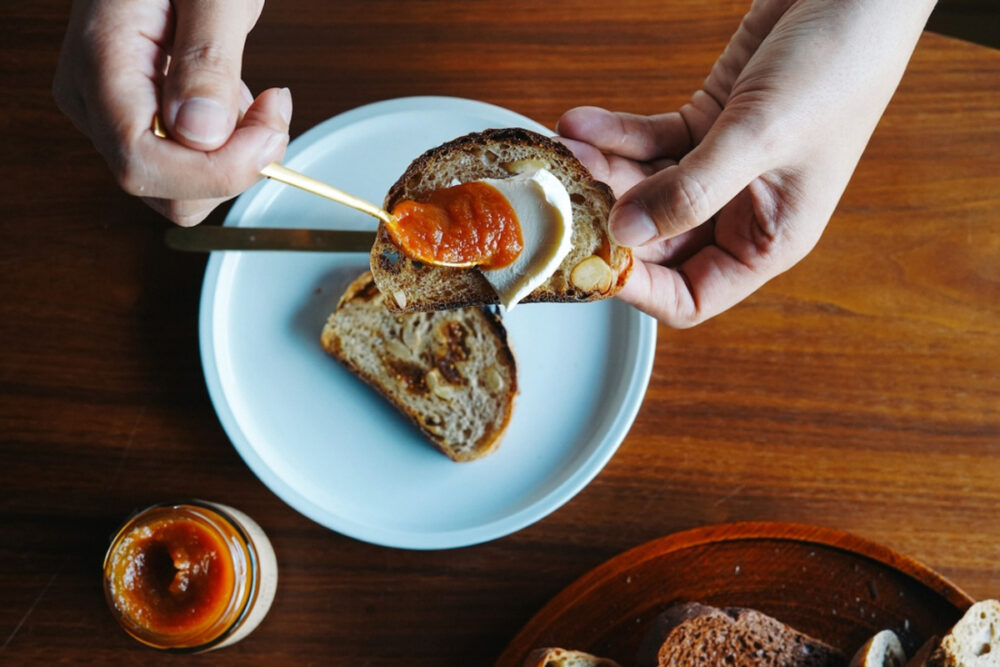 36食堂の「春にんじんのジャム」使用例