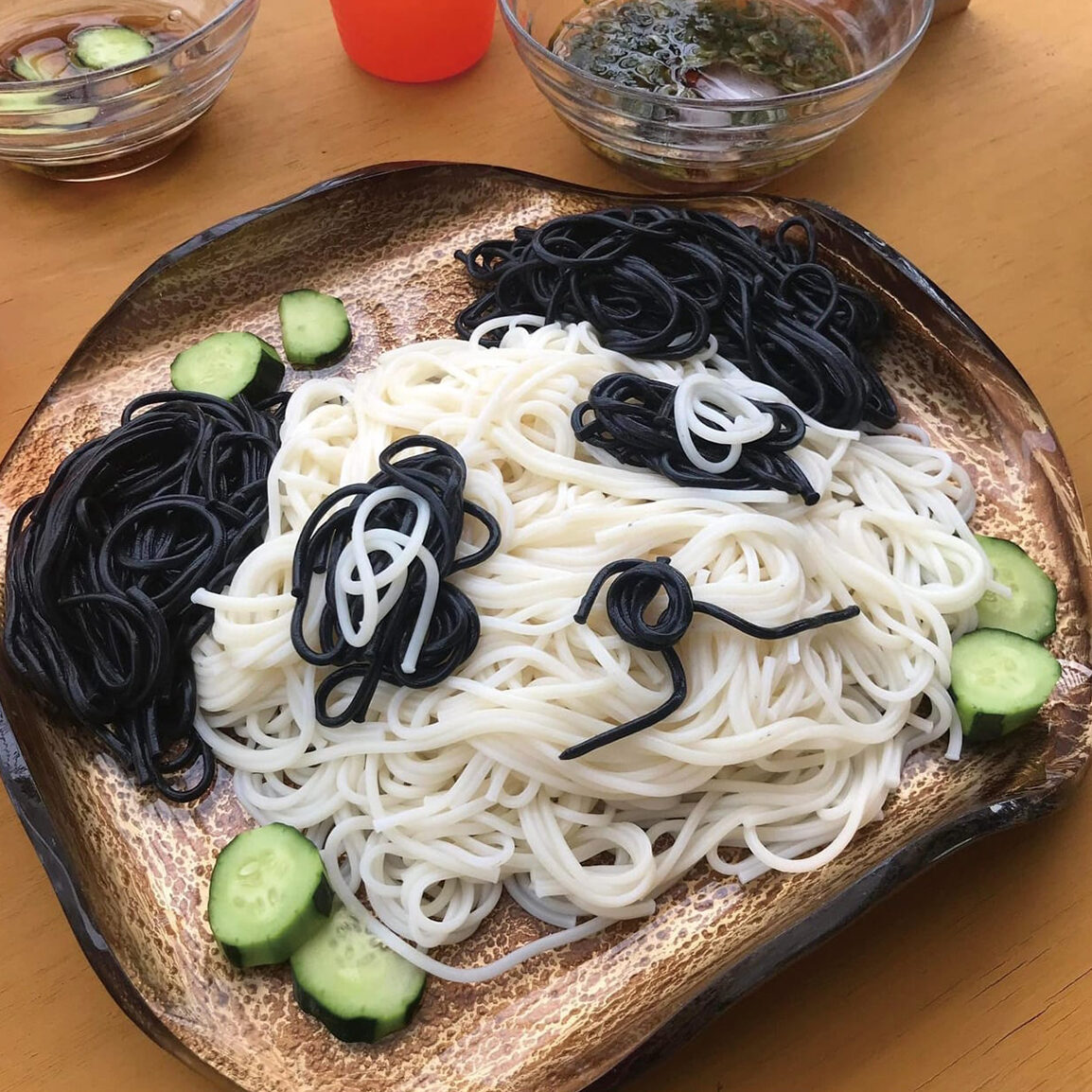 ぜったいパンダの「パンダそうめん」調理例